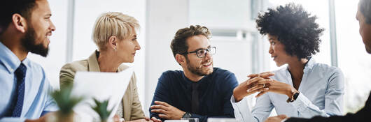 People working together around a table