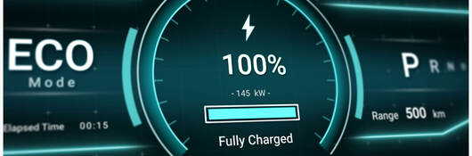 Dashboard showing EV charging status