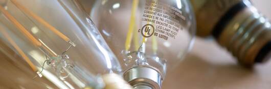 Lighting bulbs at the Allentown lighting laboratory