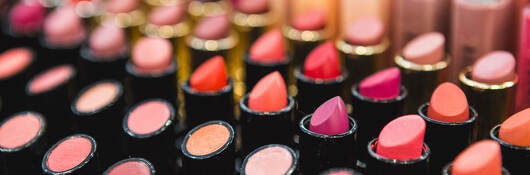 Many colors of lipsticks