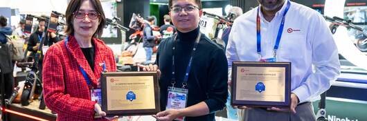 UL Solutions presents plaque to Segway for marketing claim performance.
