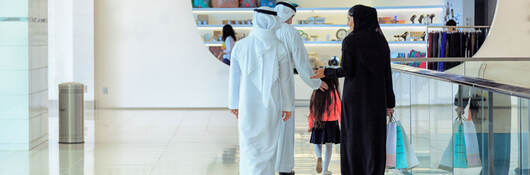 A family at the mall