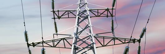 High wire cables on a power tower