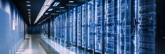 Interior of a data center