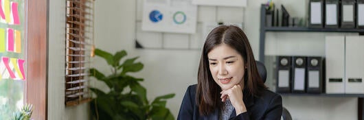 A person working from home