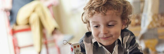 A child playing with a toy