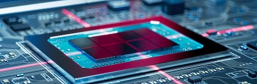 Computer chip with light on top