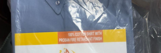 FLAME GUARD 100% COTTON SHIRT WITH PROBAN FIRE-RETARDANT FINISH.
