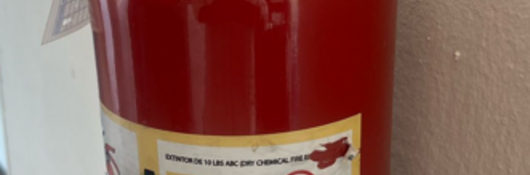 AA Fire Dry Chemical Fire Extinguisher that bears an unauthorized UL Certification Mark.