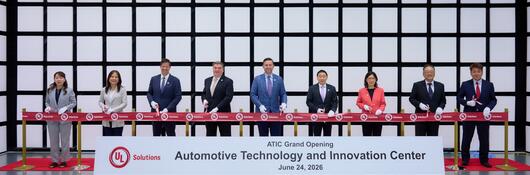 UL Solutions executives celebrate the grand opening of the Automotive Technology and Innovation Center in Toyota City, Japan, on June 24.