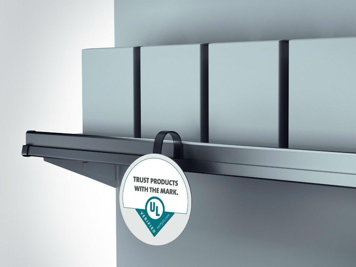 An example of how the UL Verification Mark can be used on a product display.