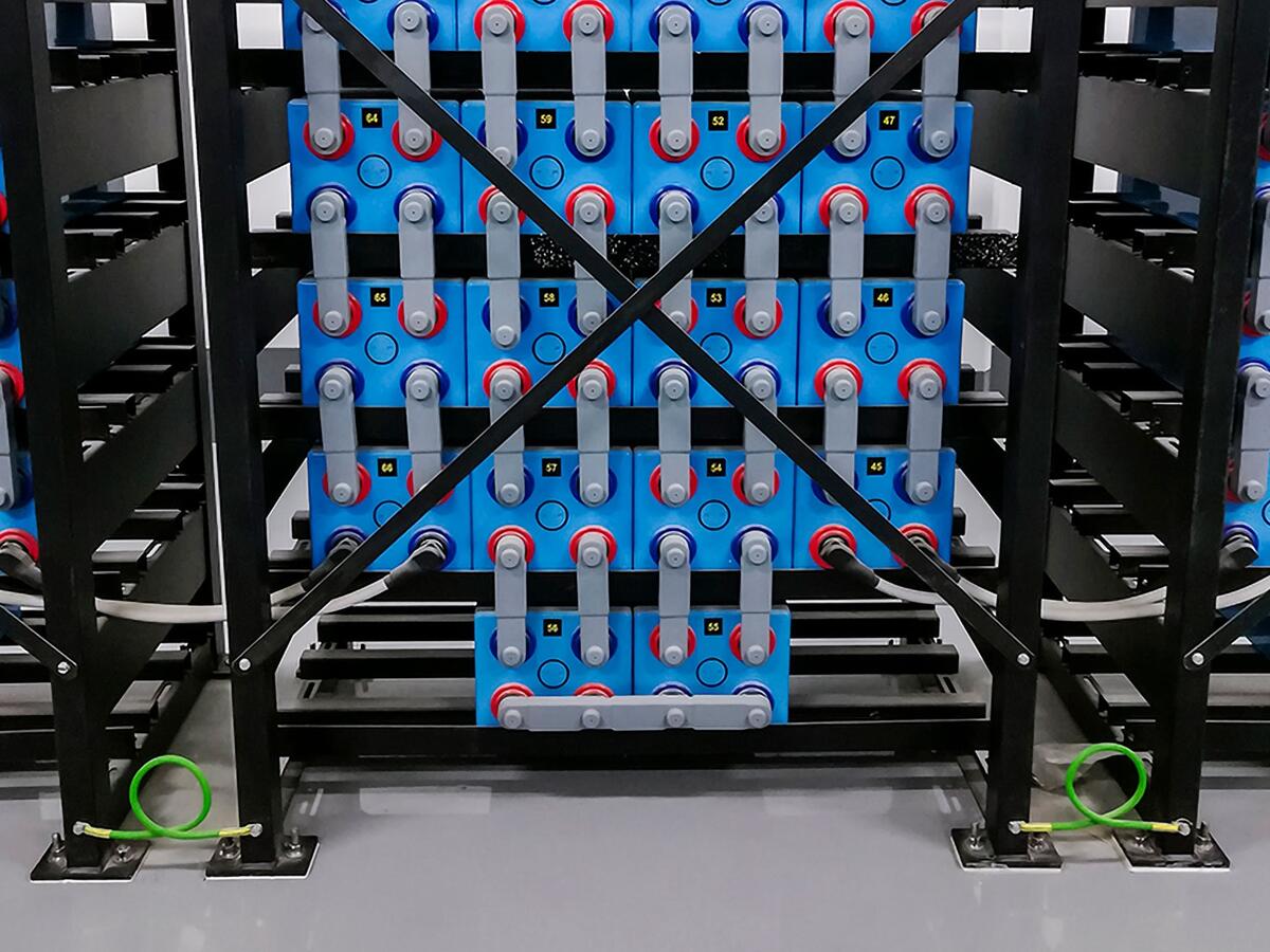 A large battery in a store room