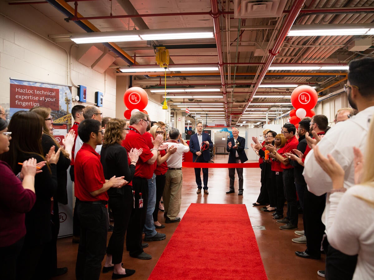 laboratory, ribbon cutting