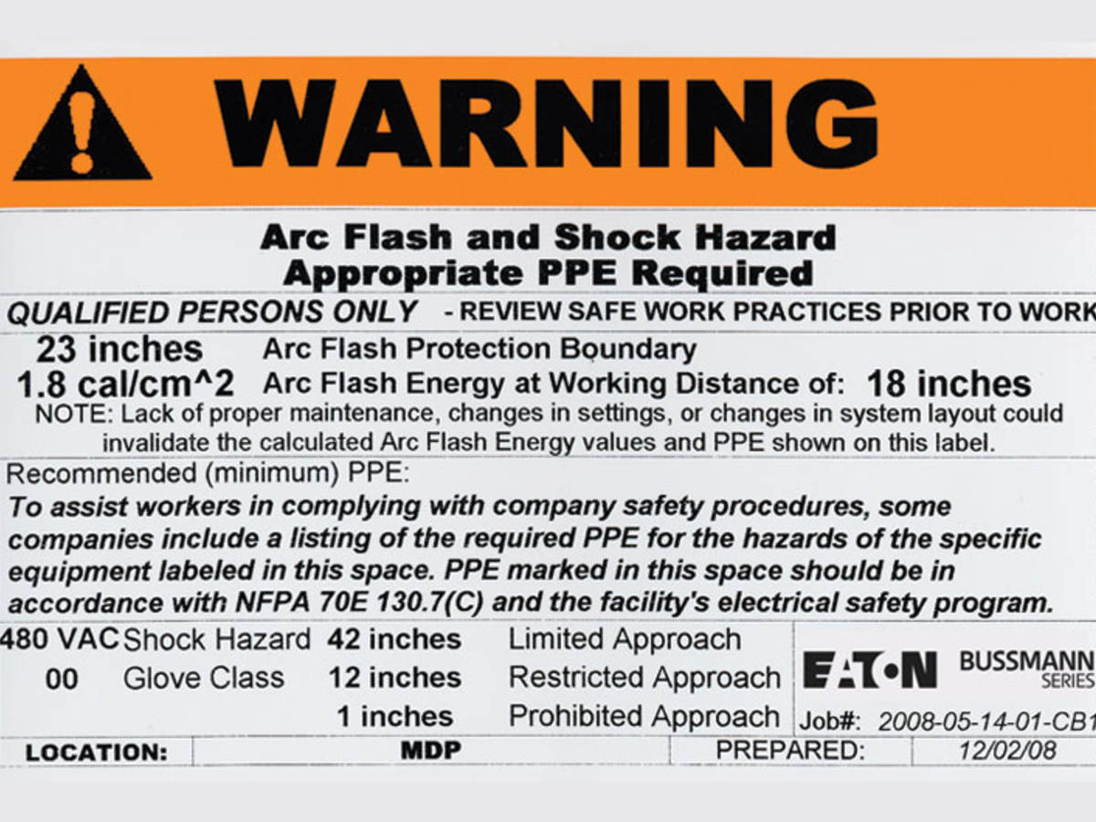 Arc Flash Warning Label