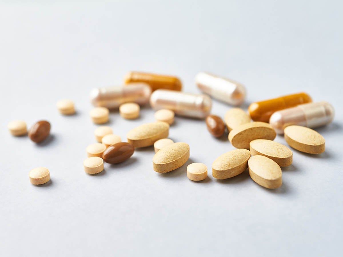 Multi-colored vitamin supplements