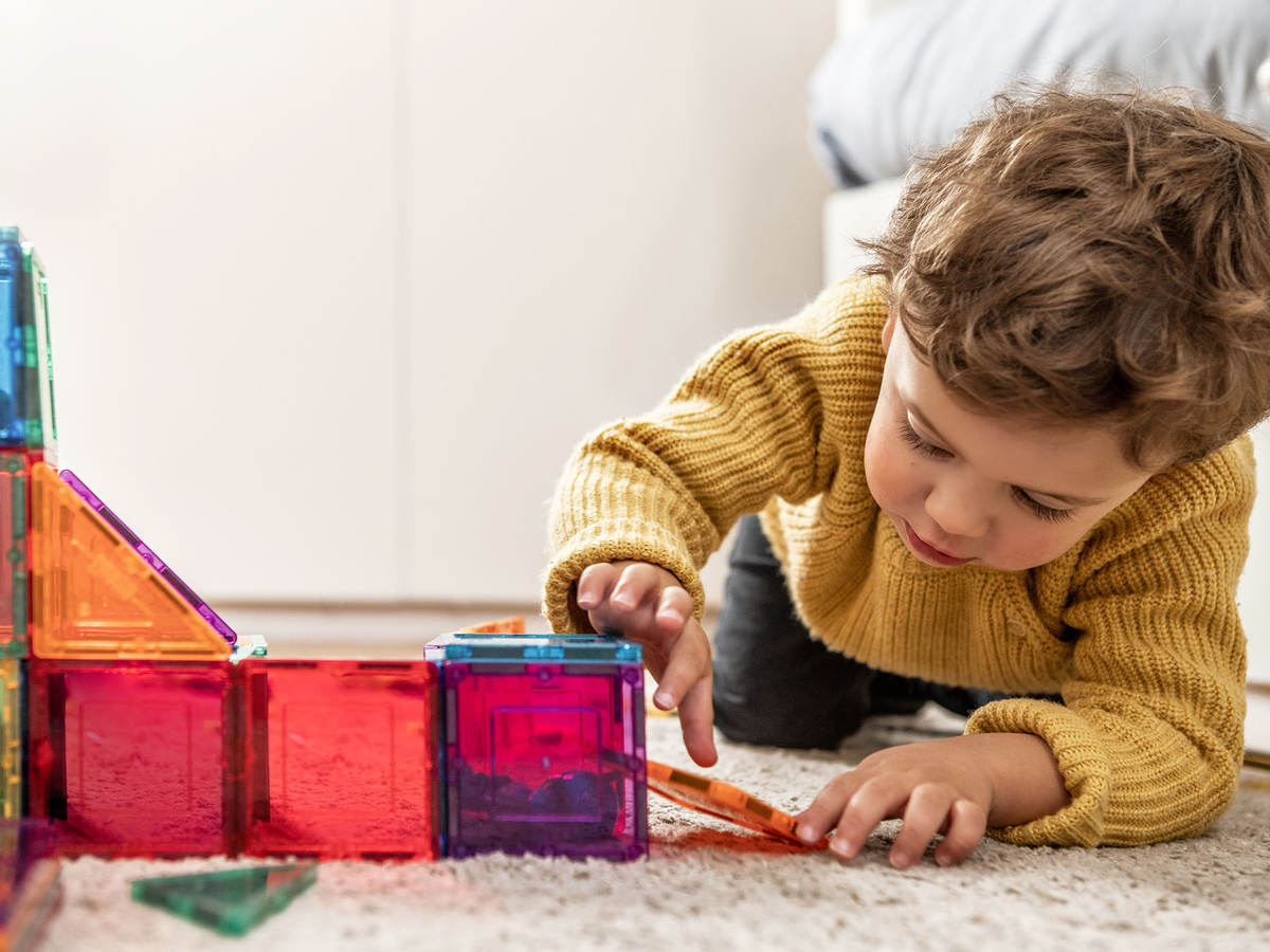 A child playing with a toy