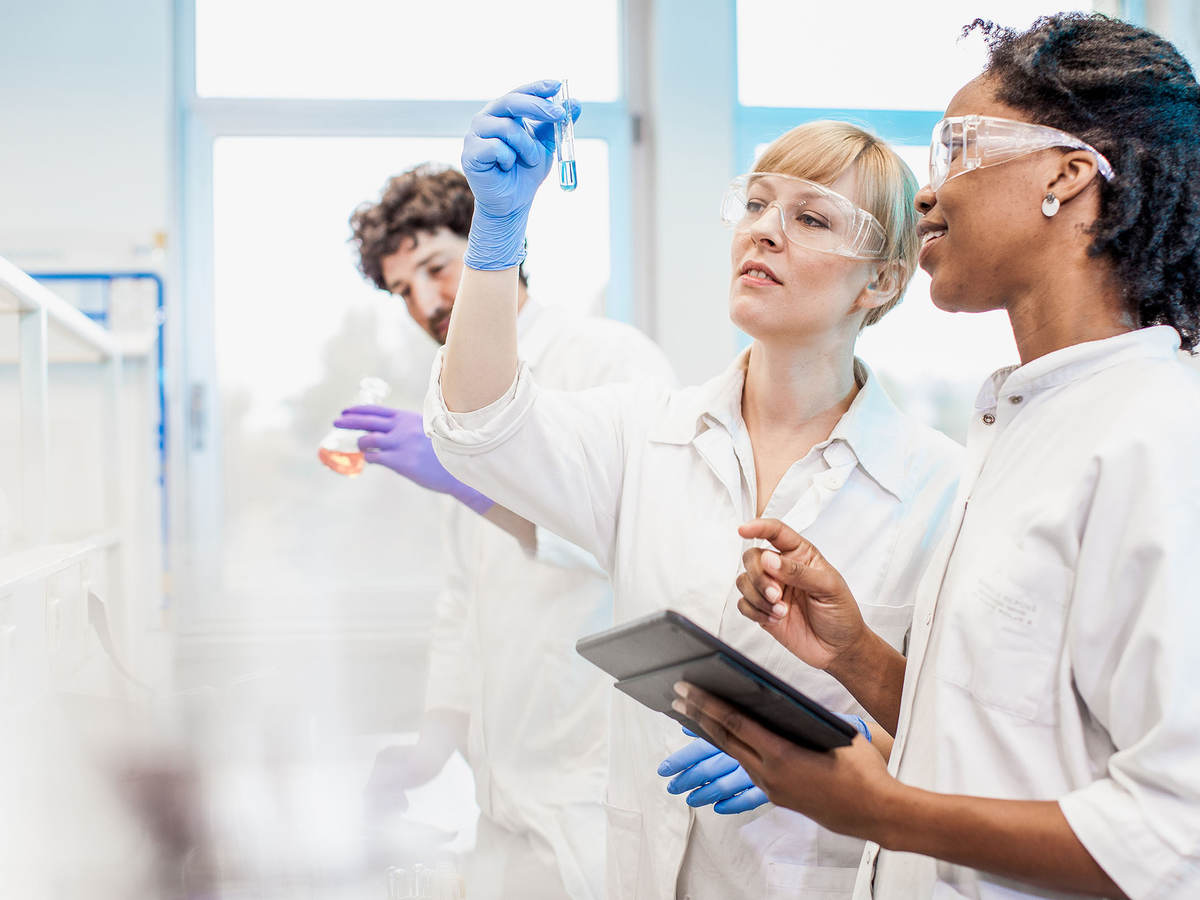 Scientists working in a laboratory