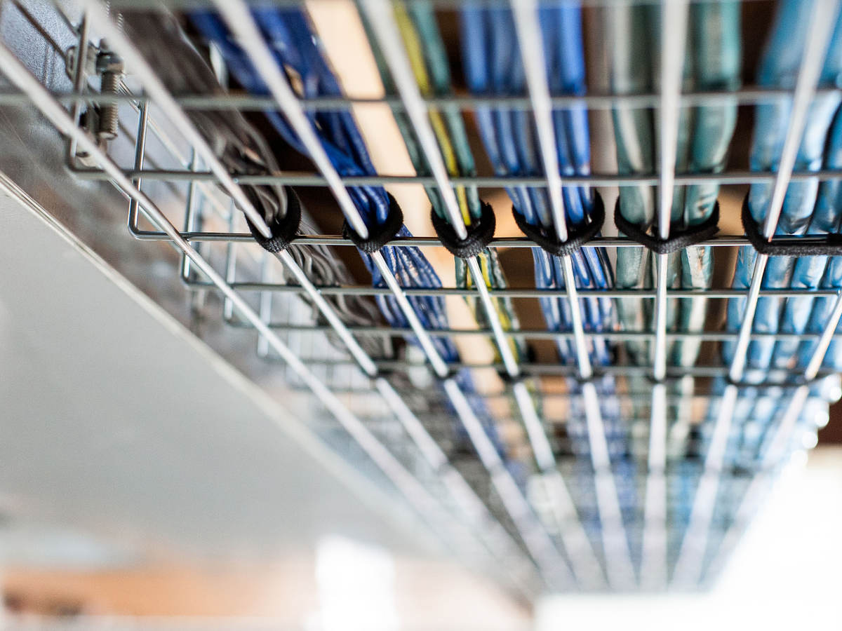 cables in a building construction setting