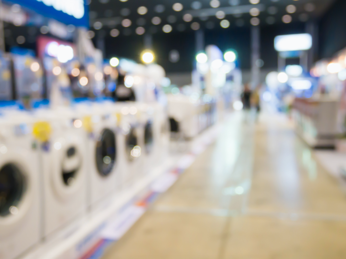 Washing machines in retail