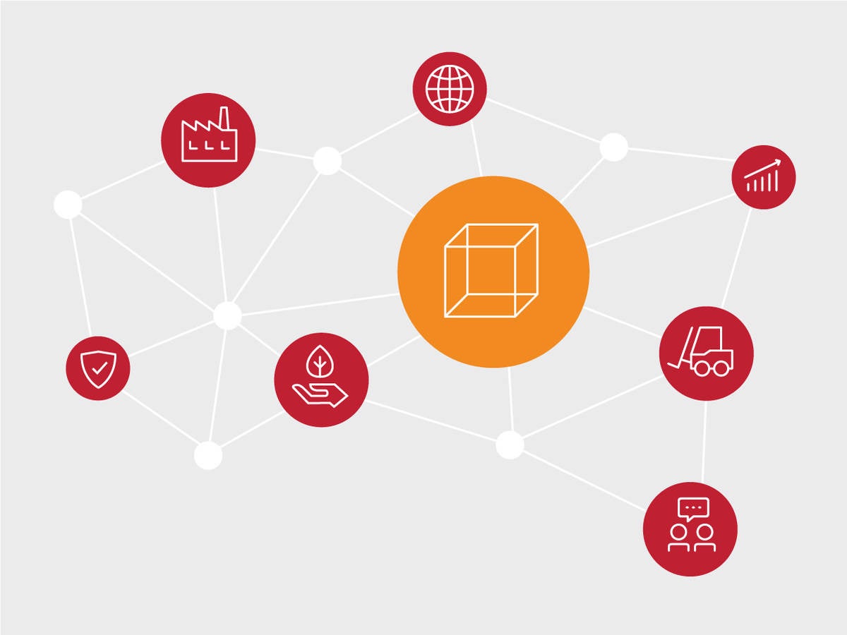 Abstract image showing the connections and complexity of a supply chain