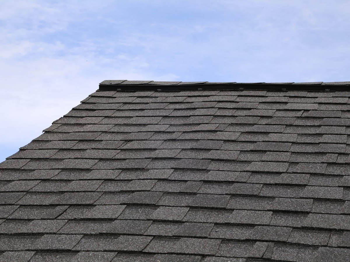 Photo of a shingled roof