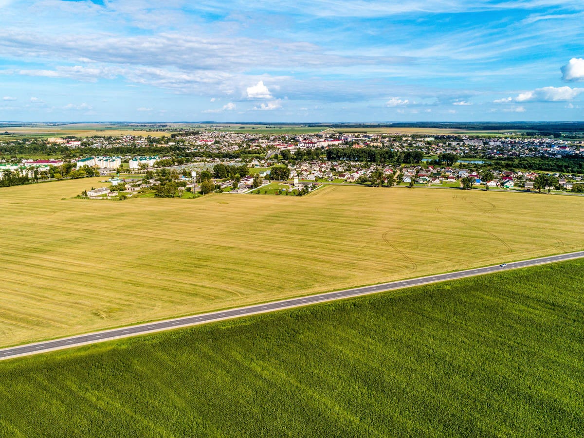 Picture overlooking road and neighborhood 