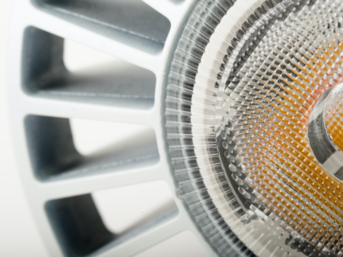 Close-up image of an LED light bulb