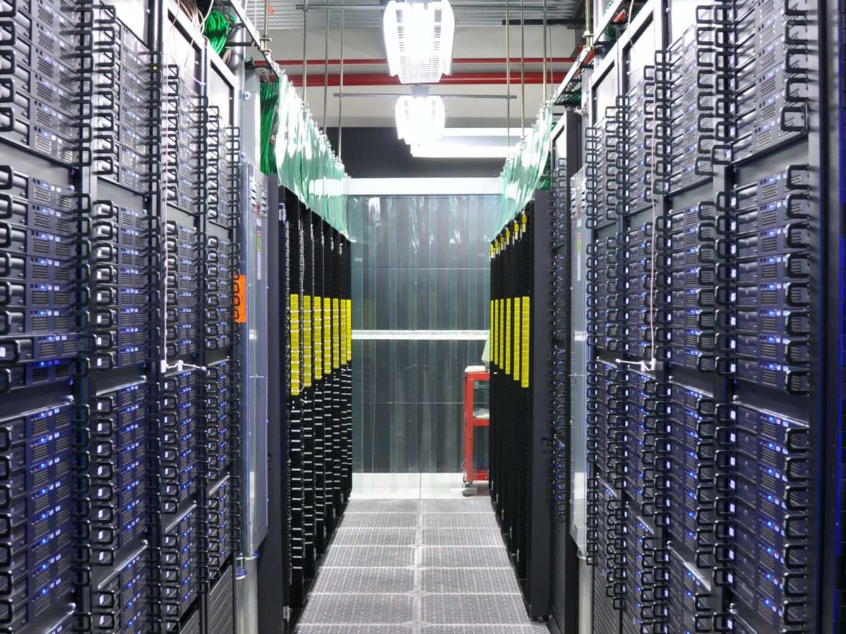 Information technology cabinets within a data center facility