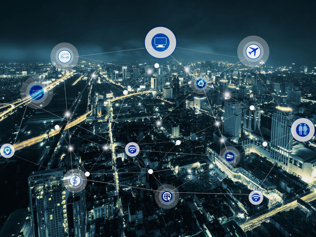 Smart city with wireless communication network