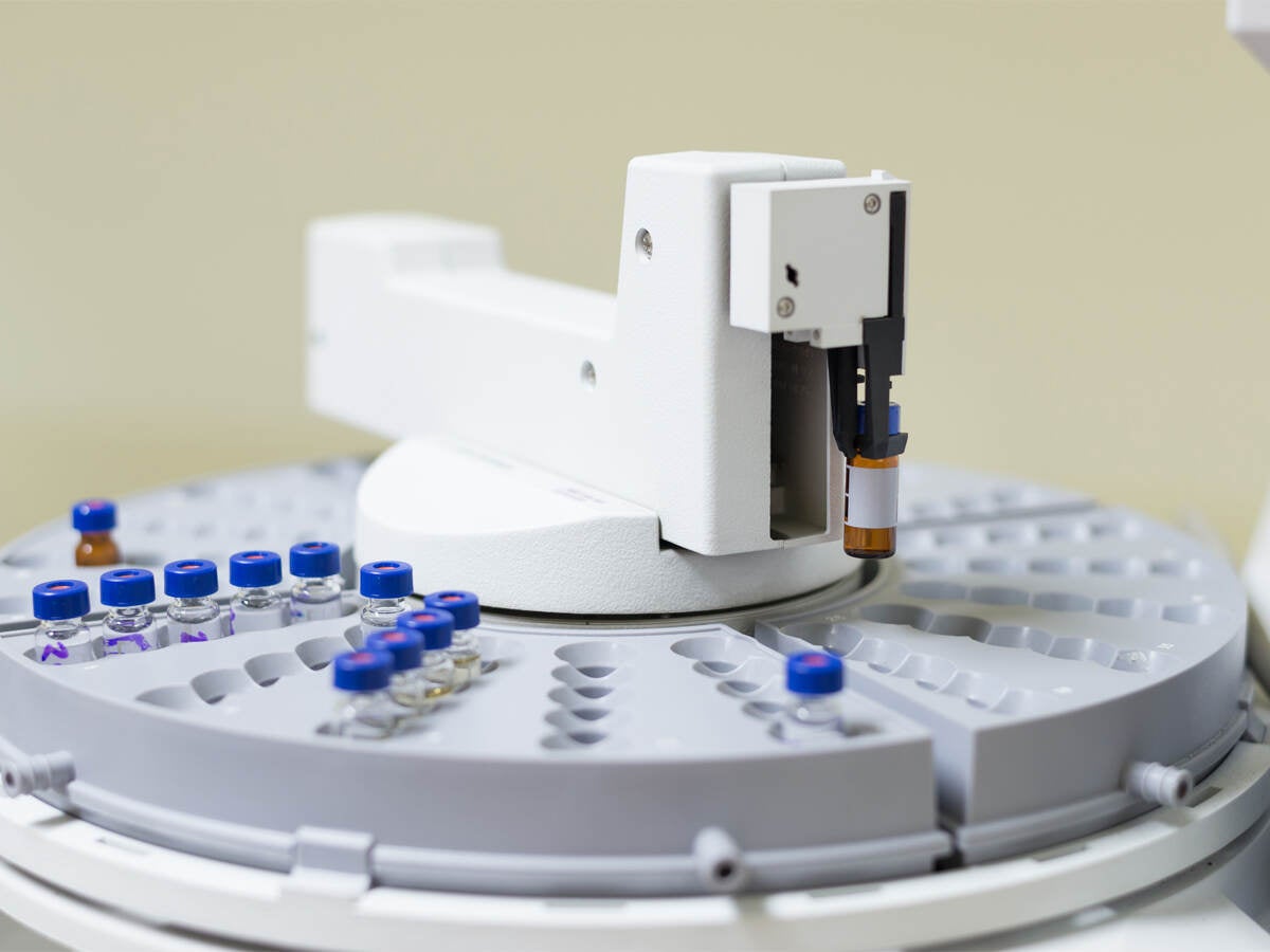 machine testing vials