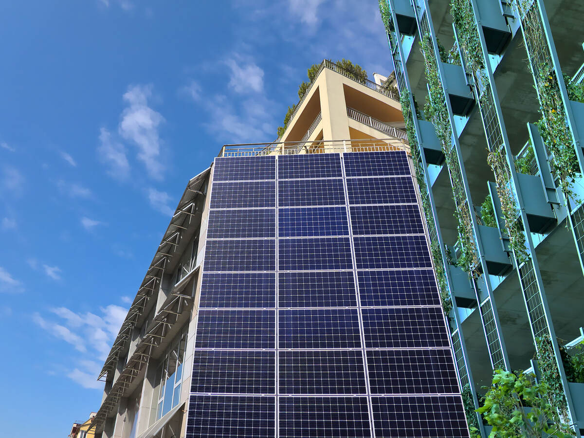 Solar Panels On An Office Building