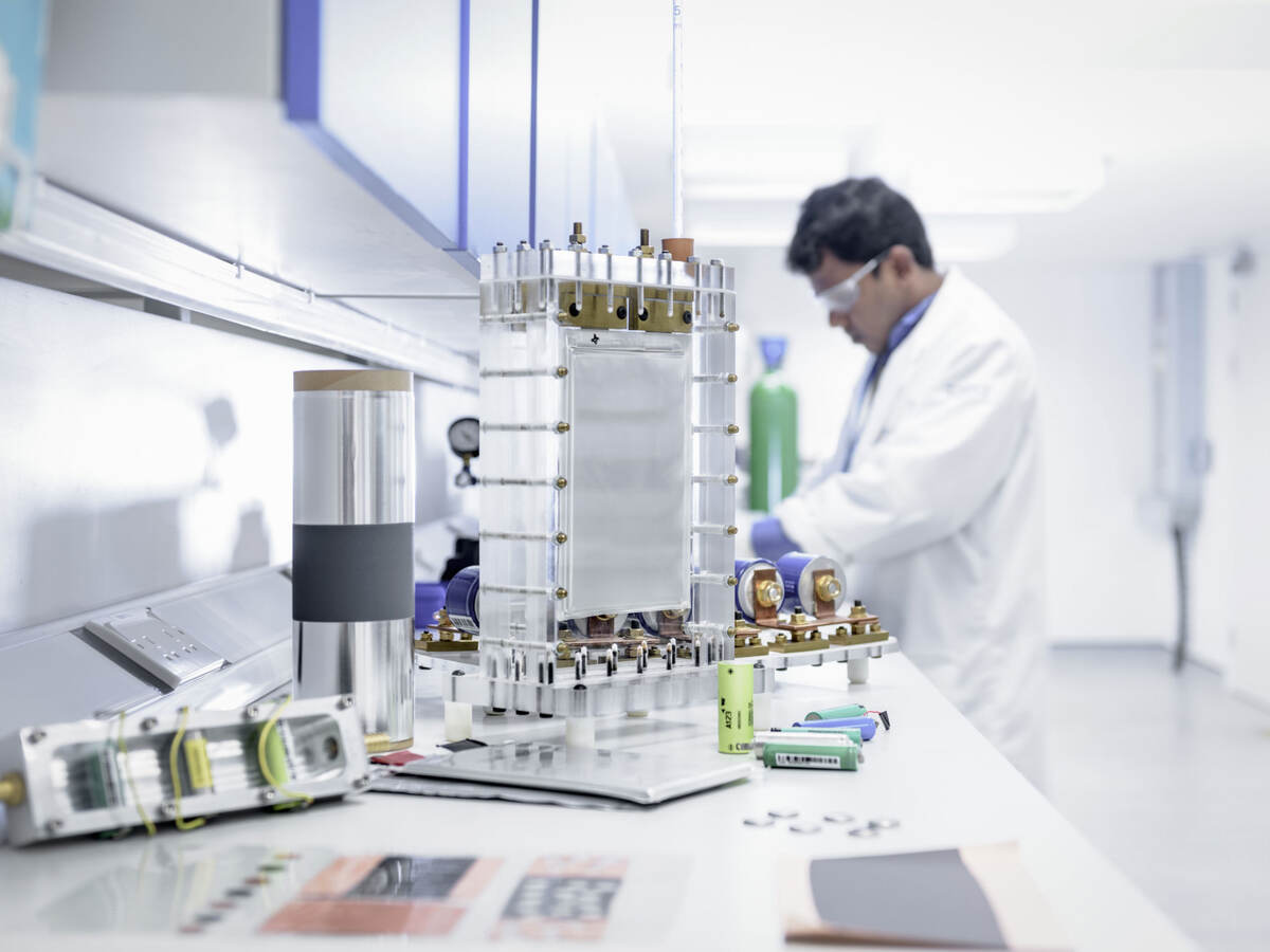 A person working in a laboratory