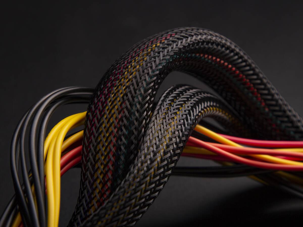 Braided Sleeving on Cables.