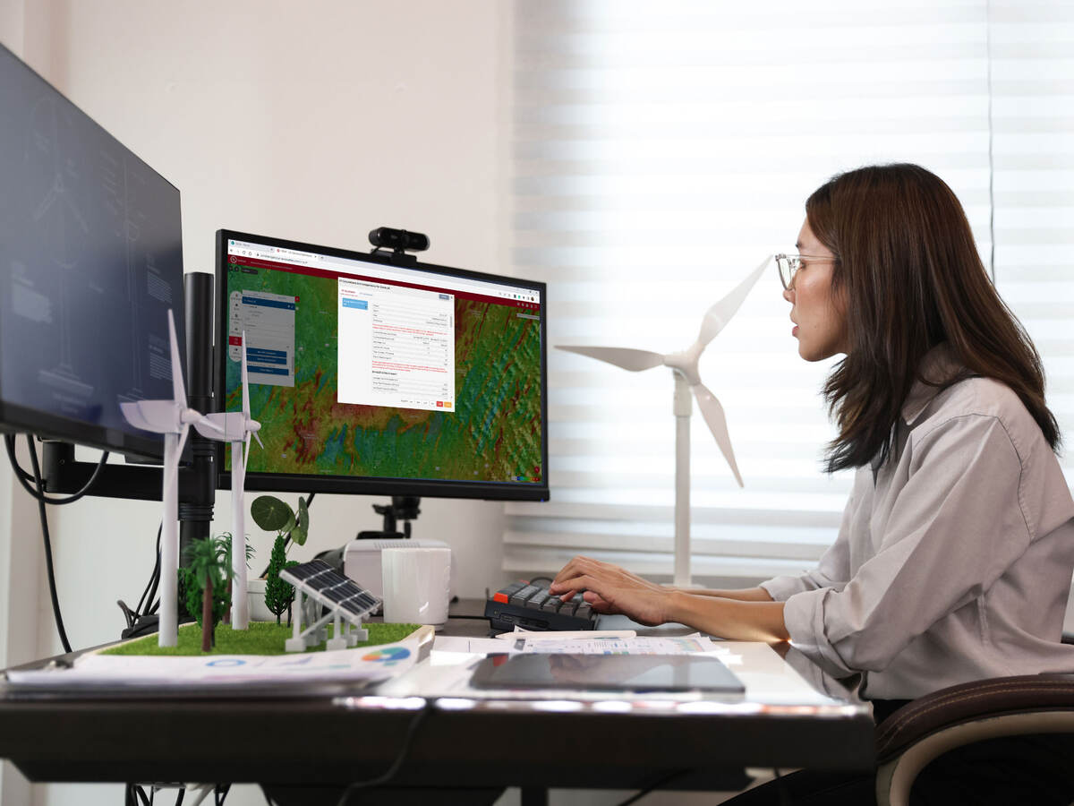 Renewable Resource Assessment Platform displayed on computer screen