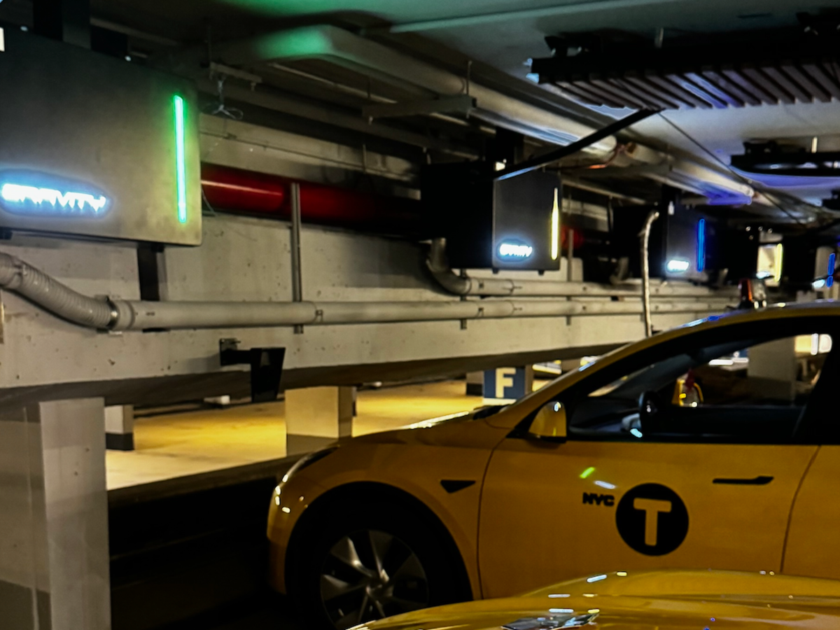 Gravity EV Charging systems charging New York City e-taxis