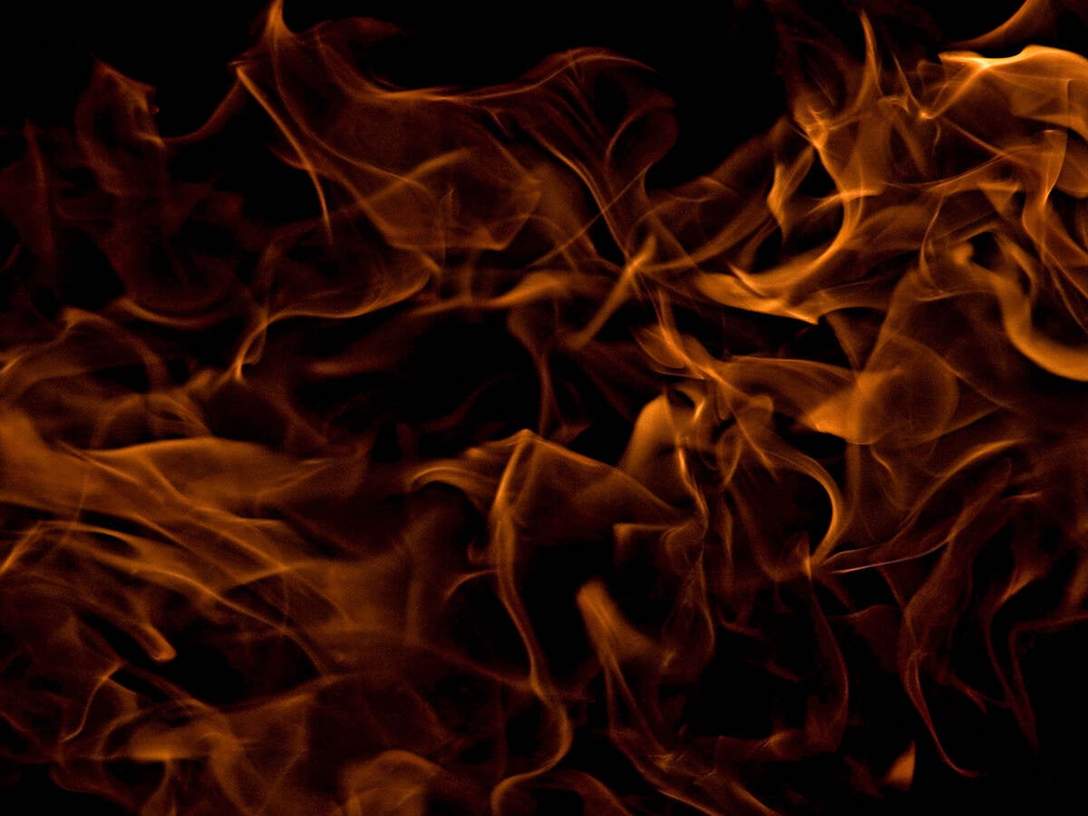 Flames on a black background