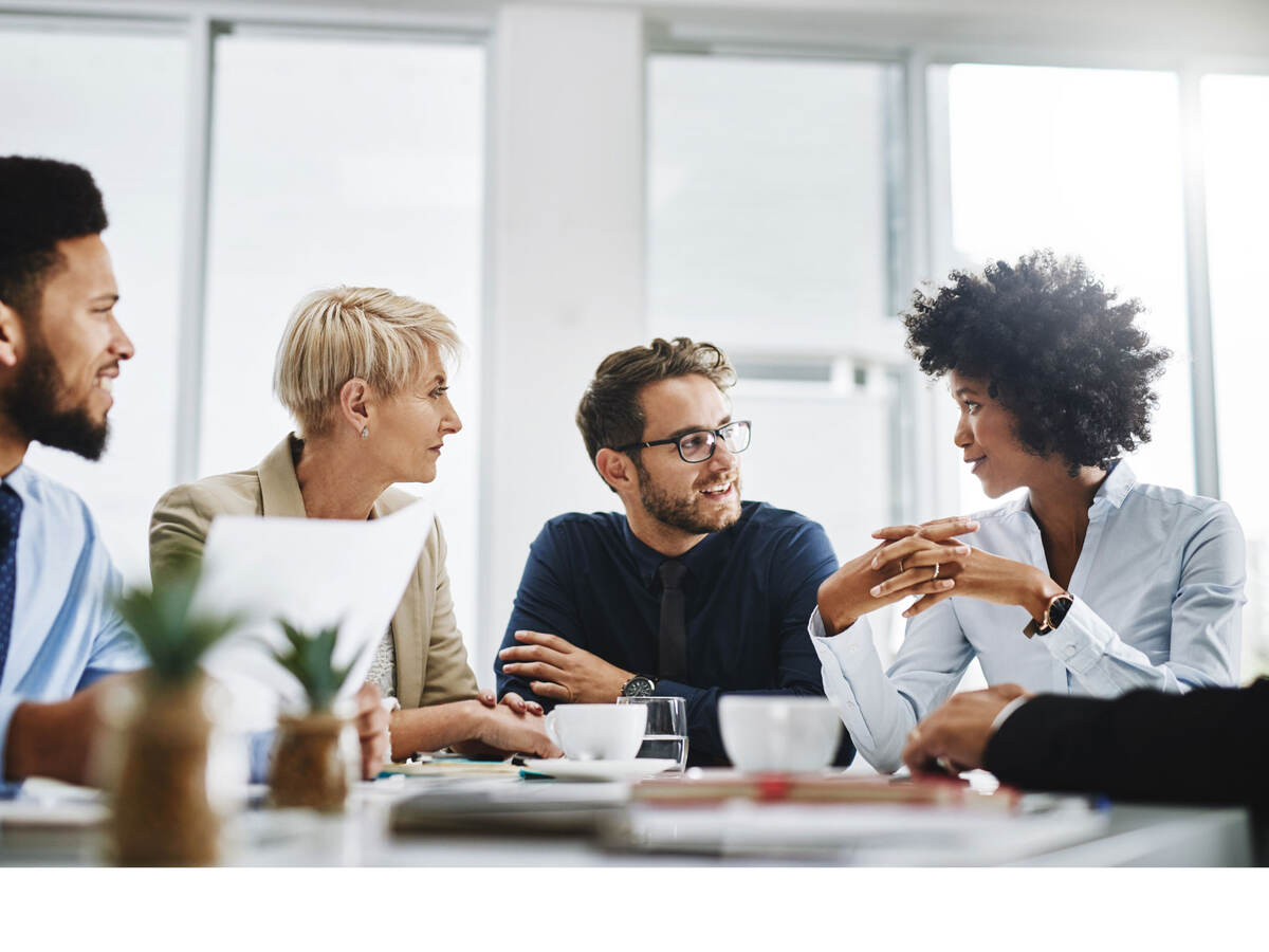 People working together around a table