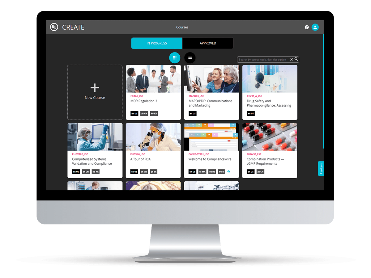 UL Create™ Tool software on a monitor