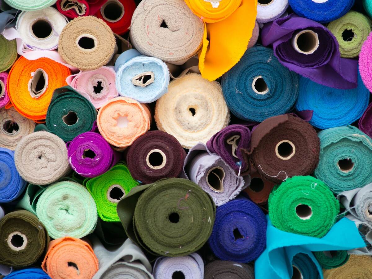 Fabric rolls.