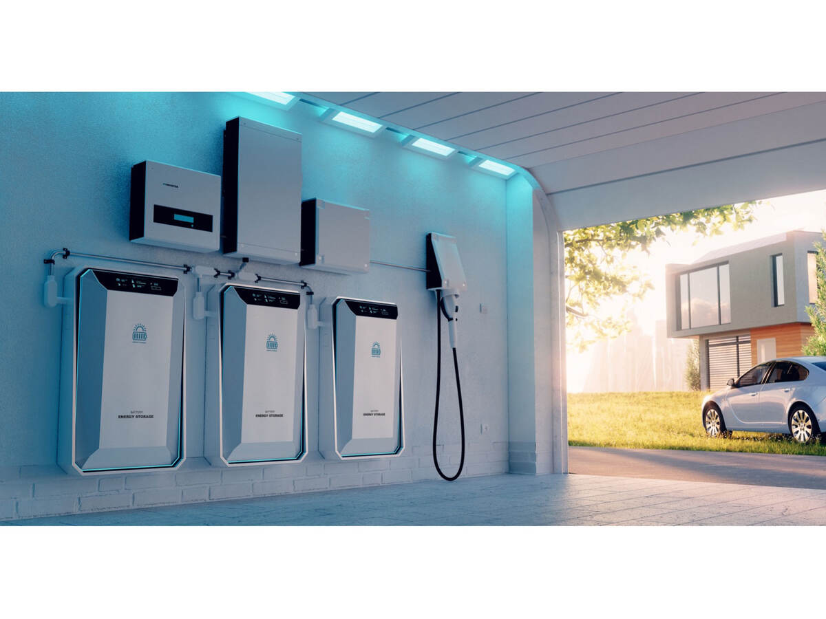 Residential battery energy storage system in a garage