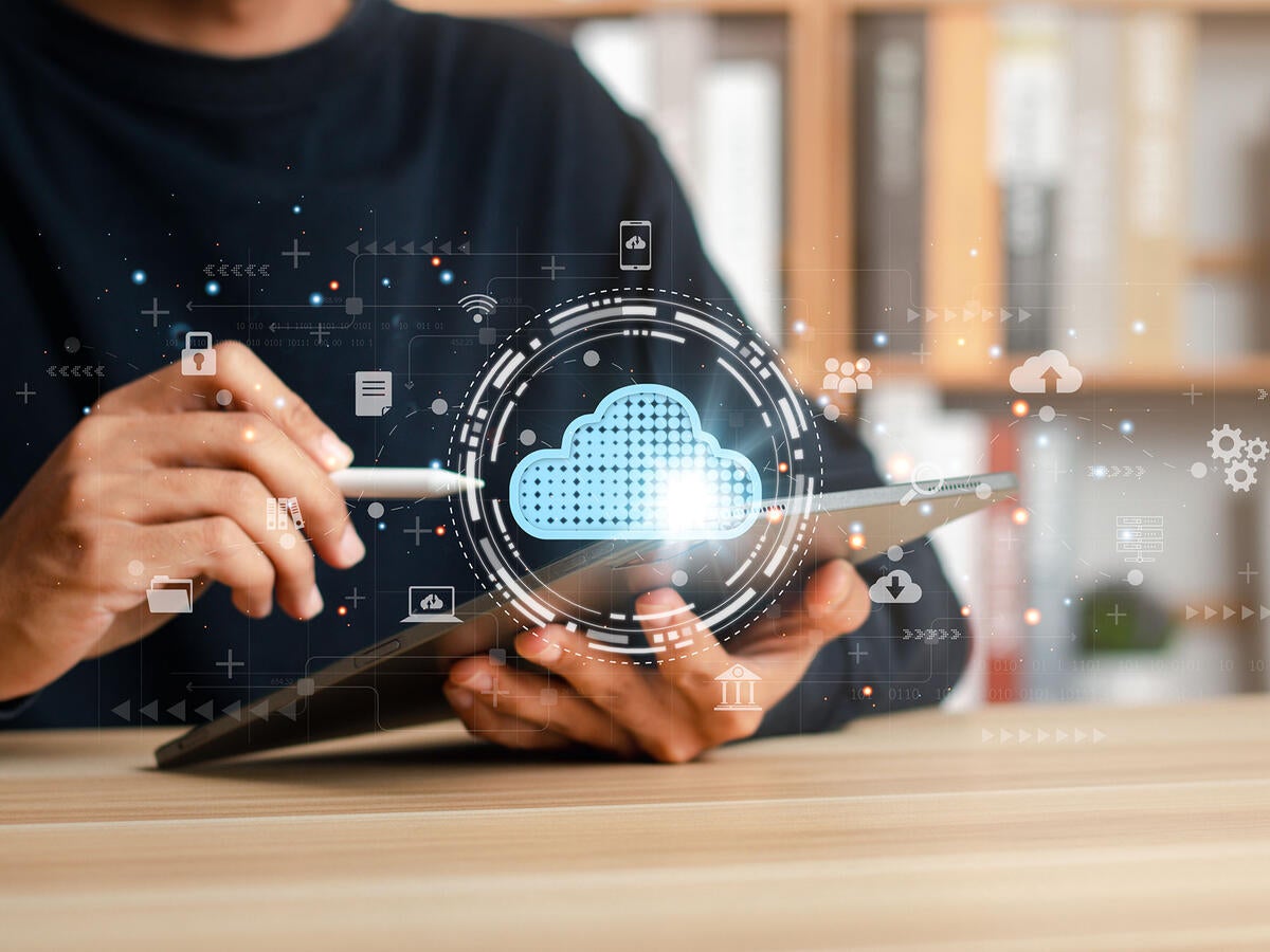 A person using cloud services