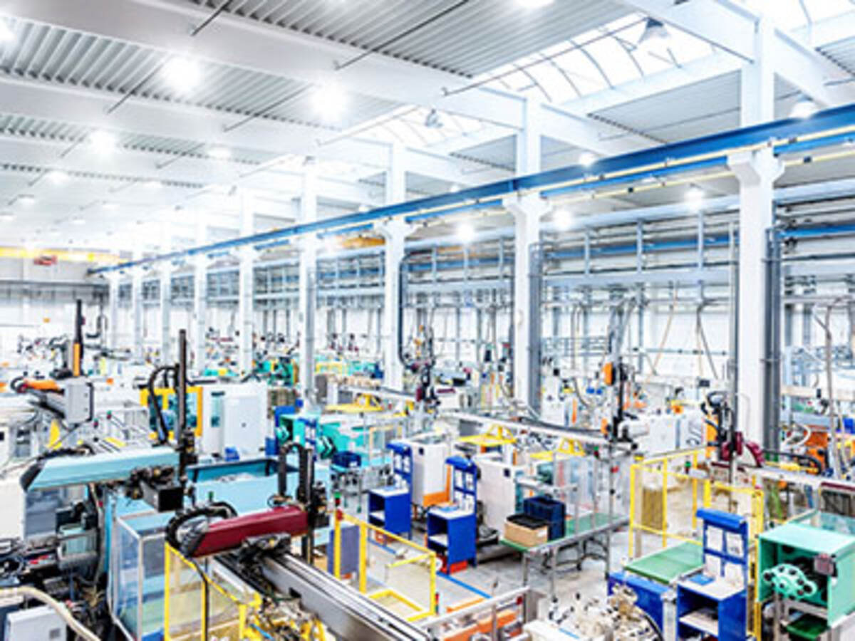 a brightly factory floor