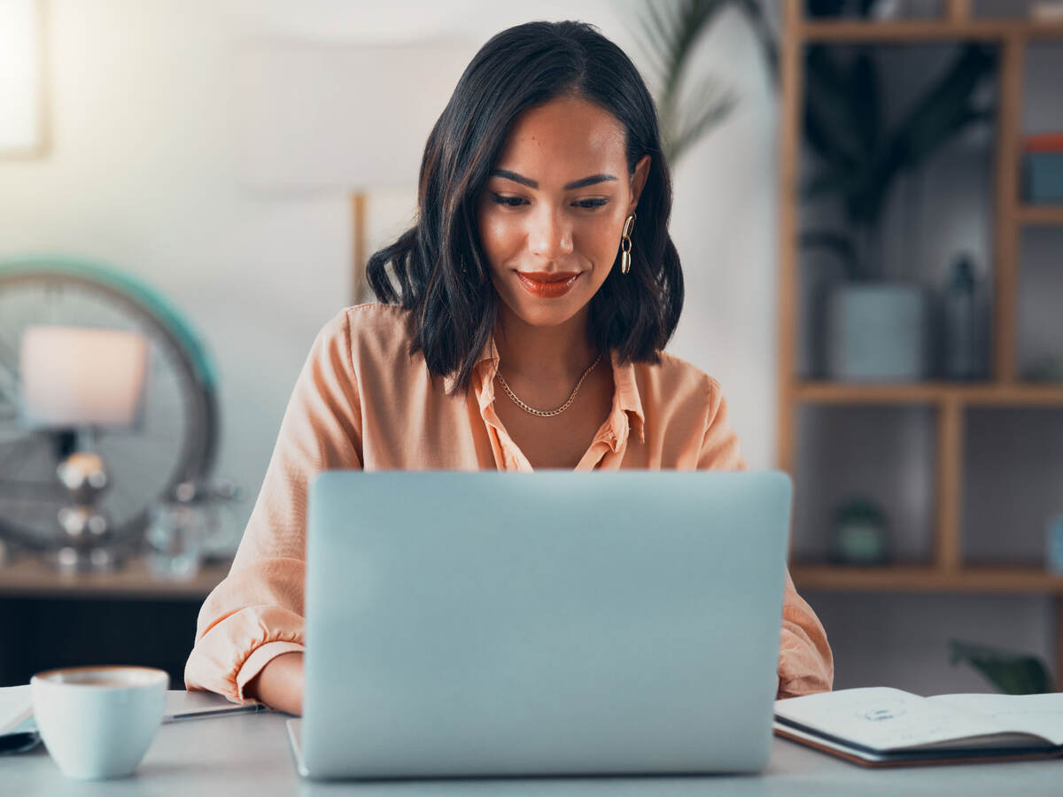 Person using a laptop