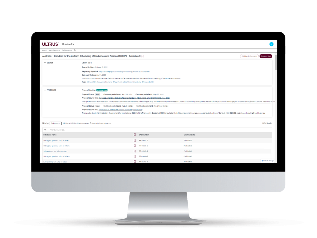 ULTRUS™ Illuminator® dashboard