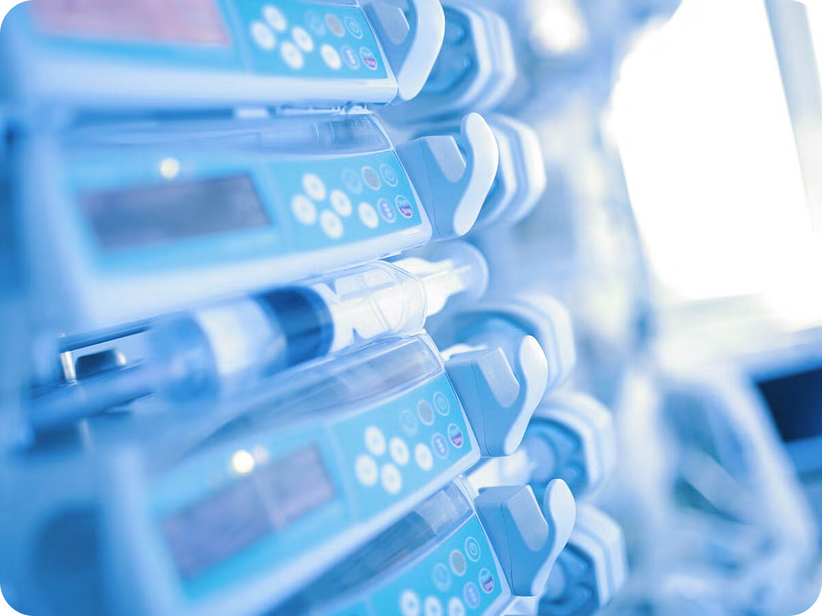 close up of medical devices