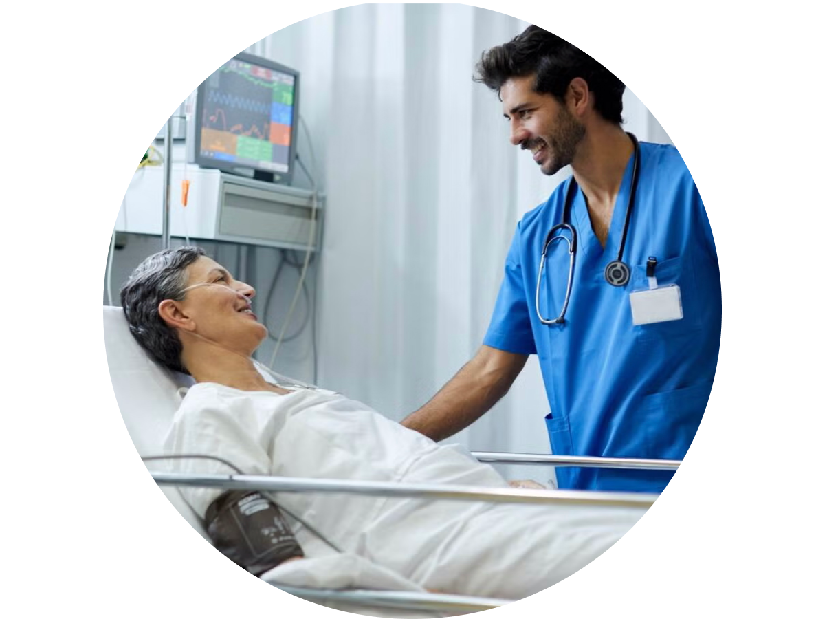 doctor and sick patient