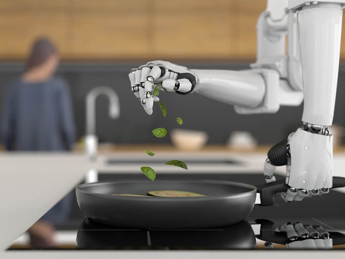 robot in kitchen
