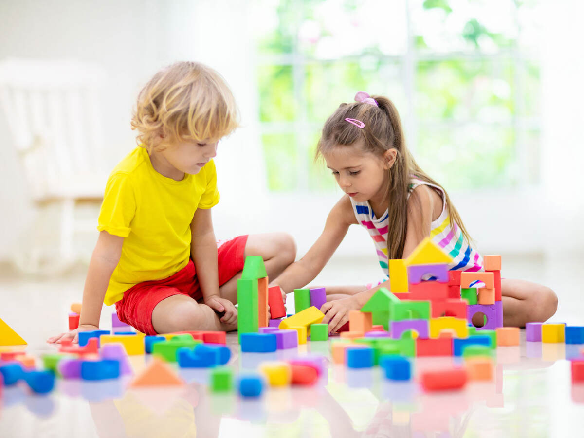 Two kids playing