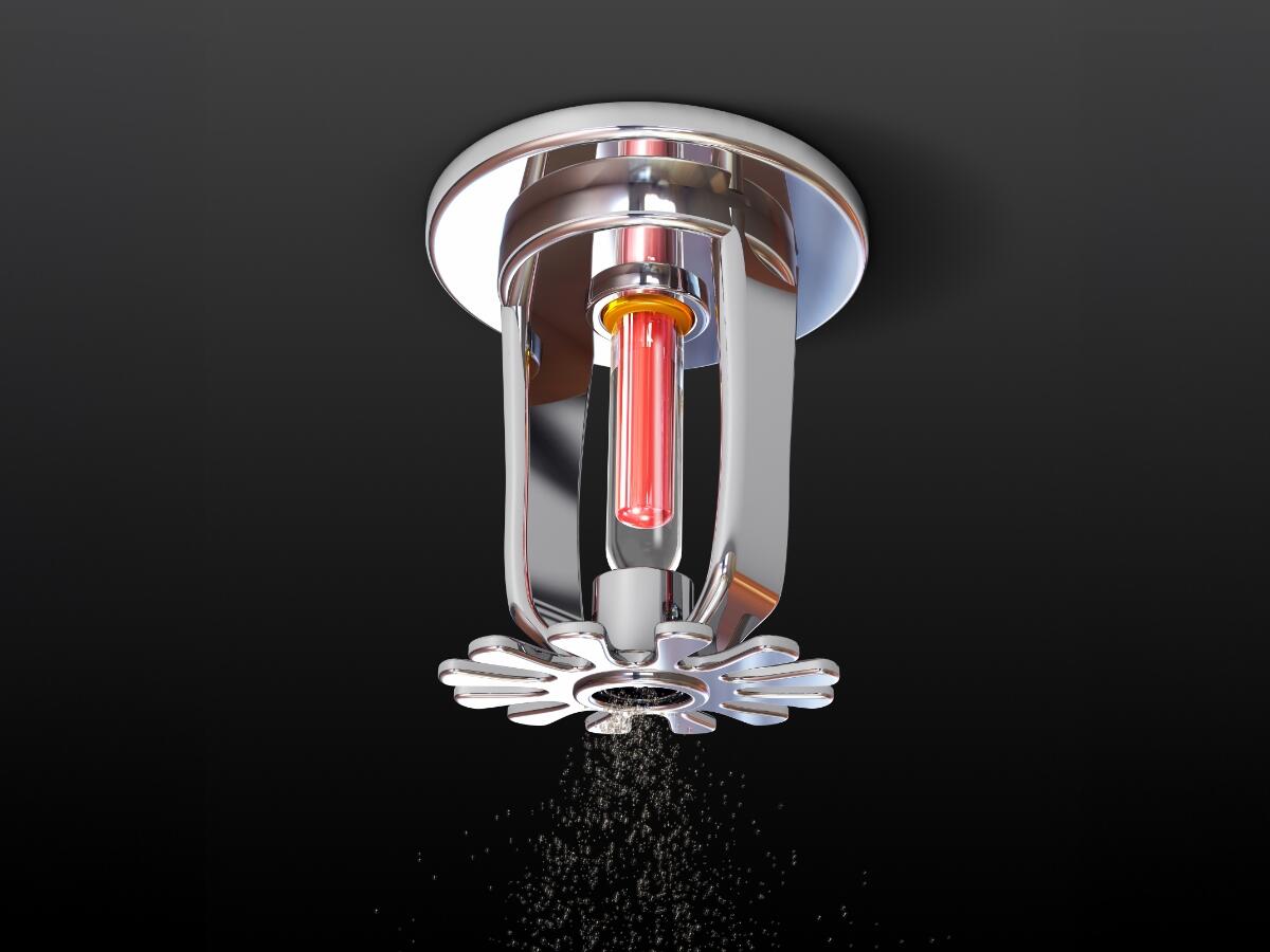 Closeup of a fire sprinkler