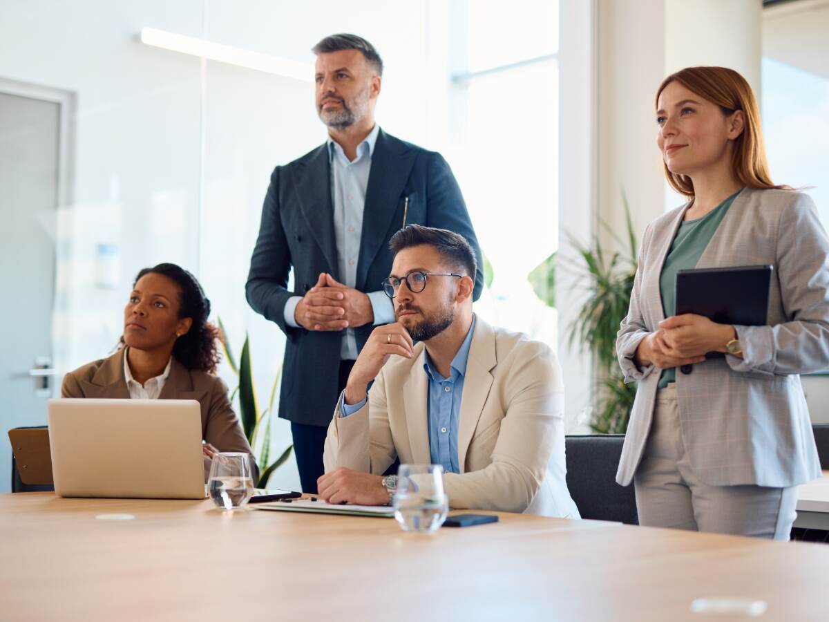 office workers in a meeting